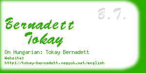 bernadett tokay business card